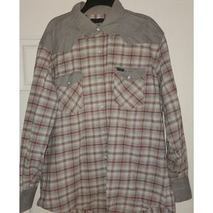 Wrangler Pearl button Up Shirt sz XXL Tall